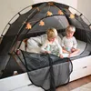 DERYAN Bettzelt-Moskitonetz – 200 × 90 cm – 1-mm-Mückennetz Produktbild-Vorschau 2