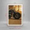 Gerahmtes Poster - Rahmen in heller Eiche - Motorrad Motor Produktbild-Vorschau 5