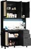 okwish Hochschrank,Sideboard  mit 3 Schubladen&goldene Produktbild-Vorschau 13