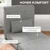 HOMCOM Bodensessel 2-in-1 Klappbar Schlafsofa mit Kordoptik Produktbild-Vorschau 5