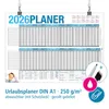 itenga Urlaubsplaner 2026 Wandkalender DIN A1 abwischbar Produktbild-Vorschau 2