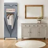 Intirilife Faltschrank 68 x 45 x 175 cm in GRAU - Mit Produktbild-Vorschau 5