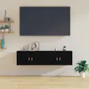 vidaXL Wandschränke 2 Stk. Schwarz 60x30x30 cm Massivholz Produktbild-Vorschau 4