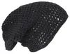 Beanie, Baumwoll-Häkelmütze - Schwarz, Uni, Baumwolle, Produktbild-Vorschau 3