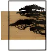 Wandpaneel, 3-delig, ijzer en MDF, 204x80x2 cm, zwart, Productafbeelding-voorbeeld 2