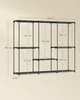 A diagram showing the dimensions of a black metal clothing rack. Produktbild-Vorschau