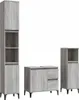 vidaXL 3-tlg. Badmöbel-Set Grau Sonoma Holzwerkstoff Produktbild-Vorschau 1