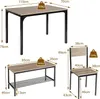 A diagram showing the dimensions and weight capacity of a dining set. Náhled obrázku produktu