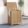 vidaXL Wäschebehälter 50x35x60 cm Massivholz Teak Produktbild-Vorschau 2