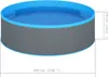 vidaXL Planschbecken 350x90 cm Grau Produktbild-Vorschau 5