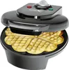 A black waffle maker with two waffles inside. Náhled obrázku produktu