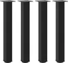 vidaXL Pieds de table console 4 pcs. noir 72-74 cm acier Voir les images du produit 1