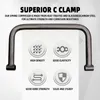 A C-clamp with feature icons and text descriptions. Anteprima dell’immagine prodotto