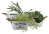 Pflanzentopf/Blumentopf Teil Jardin - oval - Zink - weis - Produktbild-Vorschau 4