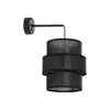 Wandlampe mit Schalter Metall Stoff 33 cm hoch Schwarz E27 Produktbild-Vorschau 3