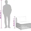 vidaXL 5-delige tuinmeubelset met kussens, zwart, polyrotan Productafbeelding-voorbeeld 7