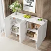 OKWISH Buffet Moderne 4 Portes Sculptées, Design Arrondi - Voir les images du produit 2