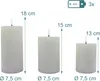Relaxdays LED Kerzen, 3er Set, 3 Größen, flackernde Flamme, Produktbild-Vorschau 4