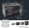 Serverschrank 19 Zoll unmontiert HMF 65700 7 HE Schwarz Produktbild-Vorschau