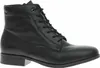 A black leather lace-up ankle boot is shown from the side against a white background. Náhled obrázku produktu