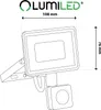 LUMILED LED Strahler mit Bewegungsmelder für Außen 20W Produktbild-Vorschau 7