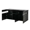 Merax Hochglanz Sideboard mit LED und 3 Türen, Kommode mit Produktbild-Vorschau 8