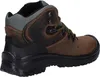 A side view of a brown and black work boot. Produktbild-Vorschau