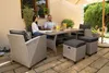 A couple is enjoying a meal on a patio with a lounge set and dining table. Náhľad obrázku produktu