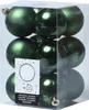 Christbaumkugel - Weihnachtsbaumkugel - bruchfest - D- 6cm - glaenzend und matt - gruen - 12er Set Produktbild-Vorschau