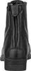 The back view of a black leather equestrian boot with a zipper closure. Produktbild-Vorschau
