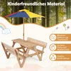 COSTWAY Kindersitzgruppe Outdoor mit Sonnenschirm, Produktbild-Vorschau 4