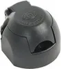 A black plastic trailer socket is shown against a white background. Produktbild-Vorschau