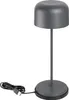 Stolová lampa Olympia Siena, okrúhla kupola, sivá, 300 mm Náhľad obrázku produktu 2