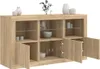 Sideboard mit LED-Leuchten Sonoma-Eiche 123x37x67 cm Produktbild-Vorschau 2