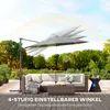 Alu Ampelschirm LED Solar Ø300 cm höhenverstellbar Produktbild-Vorschau 5