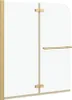 vidaXL Box doccia trasparente e dorato 120 x 140 cm Anteprima dell’immagine prodotto 1
