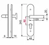 Haustür Schutzbeschlag Security 305 Nickelmatt HS-92 mm mit Produktbild-Vorschau 4