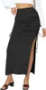 ASKSA Damen Sexy Maxirock Röcke mit Schlitz Hohe Taille Produktbild-Vorschau 1