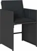 vidaXL 5-tlg. Garten-Essgruppe mit Kissen Schwarz Poly Produktbild-Vorschau 5