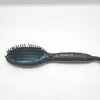A black Rowenta hair straightening brush with blue bristles is shown on a white background. Produktbild-Vorschau