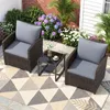 Set di mobili da giardino COSTWAY in polyrattan, mobili da Anteprima dell’immagine prodotto 8