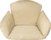 A cream-colored hanging chair cushion is shown against a white background. Produktbild-Vorschau