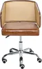 BELIANI Schreibtischstuhl Braun Kunstleder Polyrattan Produktbild-Vorschau 3