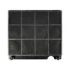 A black air filter with a grid pattern, isolated on a white background. Voir les images du produit