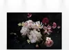 Blumen Leinwandbild Weiß Schwarz 90x60 DD120255 Wohnzimmer Produktbild-Vorschau 1