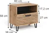 A product image of a nightstand with dimensions indicated. Anteprima dell’immagine prodotto