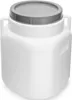 A white plastic barrel with a gray lid and handles, shown from a slightly elevated angle against a white background. Produktbild-Vorschau