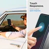 A split image showing a person driving a car on the left and a close-up of a finger touching a phone screen on the right. Anteprima dell’immagine prodotto