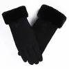 GKA Damen Handschuhe in Wildleder Optik schwarz, flauschig Produktbild-Vorschau 1