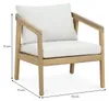 Gartenlounge YAPA aus massivem Akazienholz, Natur/Beige - Produktbild-Vorschau 4